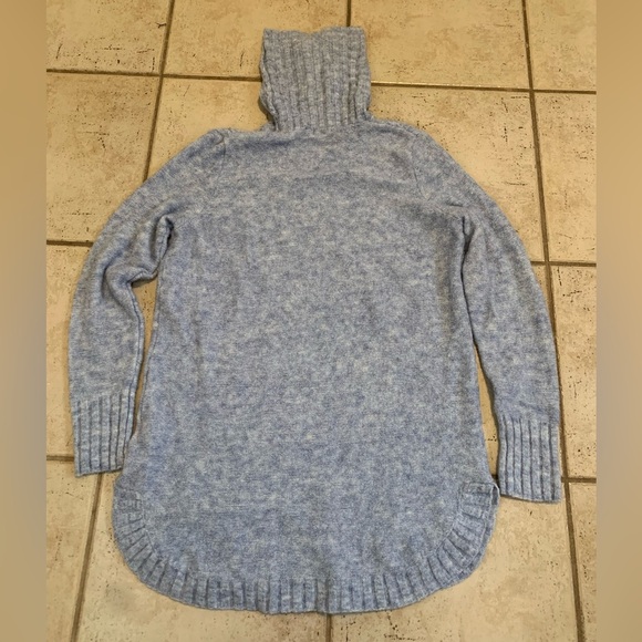 Reitmans Light Blue/ Gray Turtleneck Sweater, Cable Knit, Size M/M - Picture 4 of 5